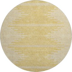 Premium Machine Washable Mayfield  Gold 8' x 8' Round Rug