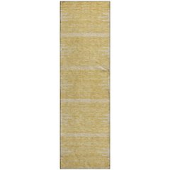 Premium Machine Washable Mayfield  Gold 2'3" x 7'6" Runner Rug