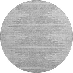 Premium Machine Washable Mayfield  Gray 8' x 8' Round Rug