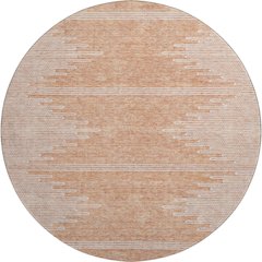 Premium Machine Washable Mayfield  Salmon 8' x 8' Round Rug