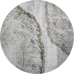 Premium Machine Washable Mayfield  Gray 8' x 8' Round Rug