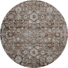 Premium Machine Washable Mayfield  Fudge 8' x 8' Round Rug