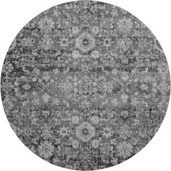 Premium Machine Washable Mayfield  Gray 8' x 8' Round Rug