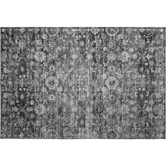 Premium Machine Washable Mayfield  Gray 1'8" x 2'6" Rug
