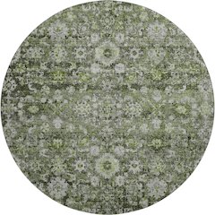 Premium Machine Washable Mayfield  Green 8' x 8' Round Rug