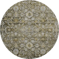 Premium Machine Washable Mayfield  Mocha 8' x 8' Round Rug