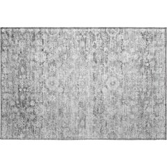 Premium Machine Washable Mayfield  Silver 1'8" x 2'6" Rug