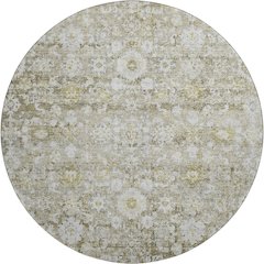 Premium Machine Washable Mayfield  Taupe 8' x 8' Round Rug