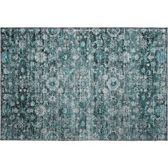 Premium Machine Washable Mayfield  Teal 1'8" x 2'6" Rug