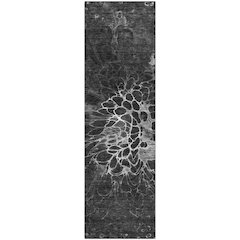 Premium Machine Washable Mayfield AMF652 Charcoal 2'3" x 7'6" Runner Rug