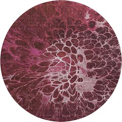 Premium Machine Washable Mayfield AMF652 Merlot 8' x 8' Round Rug