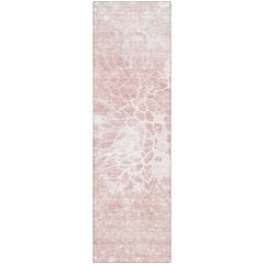 Premium Machine Washable Mayfield AMF653 Pink 2'3" x 7'6" Runner Rug