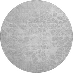 Premium Machine Washable Mayfield AMF653 Silver 8' x 8' Round Rug