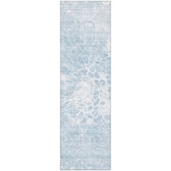 Premium Machine Washable Mayfield AMF653 Sky 2'3" x 7'6" Runner Rug