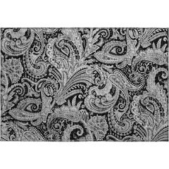 Premium Machine Washable Mayfield AMF654 Black 1'8" x 2'6" Rug