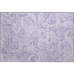 Premium Machine Washable Mayfield AMF654 Lavender 1'8" x 2'6" Rug