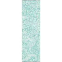 Premium Machine Washable Mayfield AMF654 Teal 2'3" x 7'6" Runner Rug