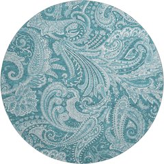 Premium Machine Washable Mayfield AMF654 Turquoise 8' x 8' Round Rug