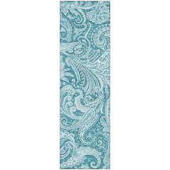 Premium Machine Washable Mayfield AMF654 Turquoise 2'3" x 7'6" Runner Rug