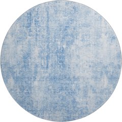 Premium Machine Washable Mayfield AMF656 Blue 8' x 8' Round Rug