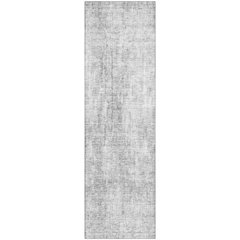 Premium Machine Washable Mayfield AMF656 Gray 2'3" x 7'6" Runner Rug