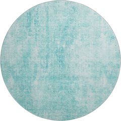 Premium Machine Washable Mayfield AMF656 Teal 8' x 8' Round Rug
