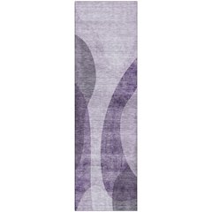 Premium Machine Washable Mayfield AMF657 Purple 2'3" x 7'6" Runner Rug