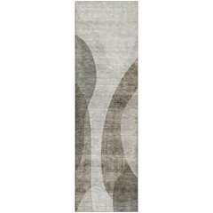 Premium Machine Washable Mayfield AMF657 Taupe 2'3" x 7'6" Runner Rug