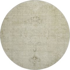 Premium Machine Washable Mayfield AMF658 Beige 8' x 8' Round Rug