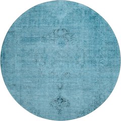 Premium Machine Washable Mayfield AMF658 Blue 8' x 8' Round Rug