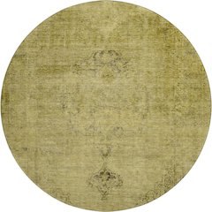 Premium Machine Washable Mayfield AMF658 Gold 8' x 8' Round Rug