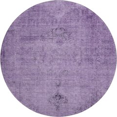 Premium Machine Washable Mayfield AMF658 Purple 8' x 8' Round Rug