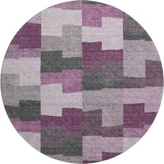 Premium Machine Washable Mayfield AMF659 Merlot 8' x 8' Round Rug