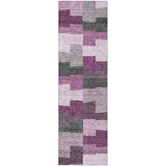 Premium Machine Washable Mayfield AMF659 Merlot 2'3" x 7'6" Runner Rug