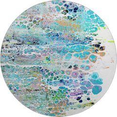 Premium Machine Washable Mayfield  Mermaid 8' x 8' Round Rug