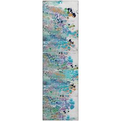 Premium Machine Washable Mayfield  Mermaid 2'3" x 7'6" Runner Rug