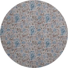 Premium Machine Washable Mayfield AMF660 Mocha 8' x 8' Round Rug
