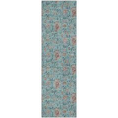 Premium Machine Washable Mayfield AMF660 Teal 2'3" x 7'6" Runner Rug