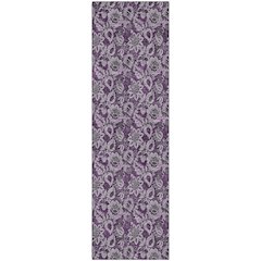 Premium Machine Washable Mayfield AMF661 Eggplant 2'3" x 7'6" Runner Rug
