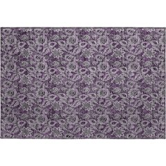 Premium Machine Washable Mayfield AMF661 Eggplant 1'8" x 2'6" Rug