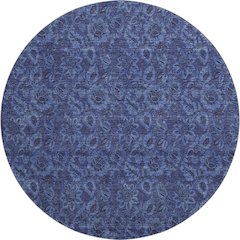 Premium Machine Washable Mayfield AMF661 Navy 8' x 8' Round Rug