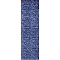 Premium Machine Washable Mayfield AMF661 Navy 2'3" x 7'6" Runner Rug