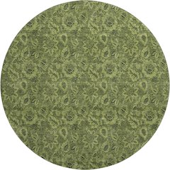Premium Machine Washable Mayfield AMF661 Olive 8' x 8' Round Rug