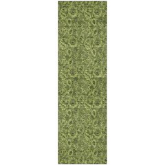 Premium Machine Washable Mayfield AMF661 Olive 2'3" x 7'6" Runner Rug