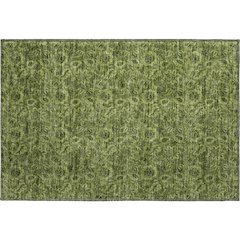 Premium Machine Washable Mayfield AMF661 Olive 1'8" x 2'6" Rug
