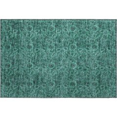 Premium Machine Washable Mayfield AMF661 Teal 1'8" x 2'6" Rug