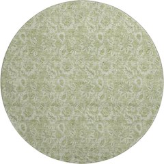 Premium Machine Washable Mayfield AMF662 Aloe 8' x 8' Round Rug