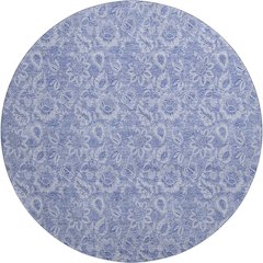 Premium Machine Washable Mayfield AMF662 Denim 8' x 8' Round Rug