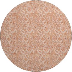 Premium Machine Washable Mayfield AMF662 Salmon 8' x 8' Round Rug