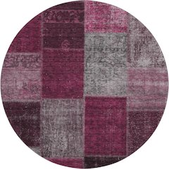 Premium Machine Washable Mayfield AMF663 Merlot 8' x 8' Round Rug